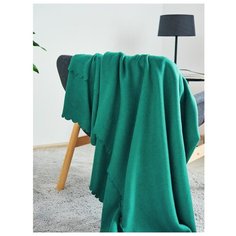 Плед Emerald, без рисунка, зеленый; Размер: 130 х 150 Guten Morgen