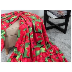 Плед Poinsettia, цветы, красный; Размер: 130 х 150 Guten Morgen