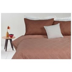 Покрывало Guten Morgen, стеганое двустроннее Ultrasonic diamond beige, клетка, бежевый ; Размер: 1.5