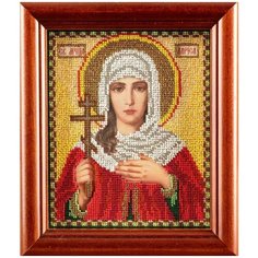 В314 Набор для вышивания бисером Кроше Св. Лариса, 12х14,5 см Радуга бисера