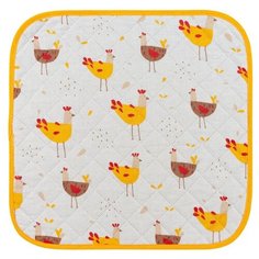 Подушка на стул Guten Morgen, Hens, белый ; Размер: 40 х 40