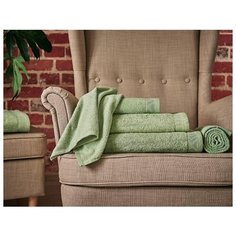 Полотенце махровое Leaf green, без рисунка, ; Размер: 30 х 50 Guten Morgen