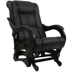 Кресло-качалка Комфорт Модель 78 размер: 71х95 см, обивка: искусственная кожа, цвет: венге/dundi 109 Komfort