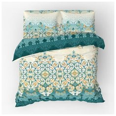 Комплект постельного белья "Pastel" поплин, 100% хлопок, пл. 110 гр./кв.м "Императрица" размер 2.0 евро простыня Традиция