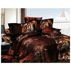 Постельное бельё "Сатин люкс"; Осенний день; размер 2.0 евро простыня ЛайМ