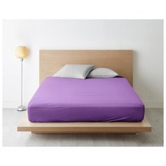 Простыня на резинке поплин гл/кр "Ночь Нежна"; Баклажан; размер 120 х 200