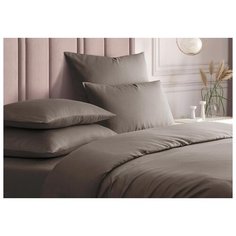 Простыня сатин Browny, без рисунка, коричневый ; Размер: 2.0 Guten Morgen