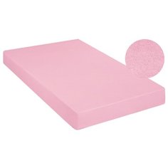 Простыня махровая на резинке Pink, без рисунка, розовый ; Размер: 160 х 200 Guten Morgen