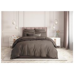 Пододеяльник сатин Browny, без рисунка, коричневый ; Размер: 1.5 Guten Morgen