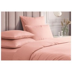 Простыня сатин-страйп полоса, розовый ; Размер: 1.5 Guten Morgen