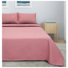 Покрывало Guten Morgen, стеганое двустроннее Ultrasonic zigzag, зигзаг, розовый ; Размер: Евро