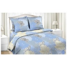 Постельное белье "Бояртекс" Бязь ; 0098 вид 3 Цветы голубой; размер Семейный