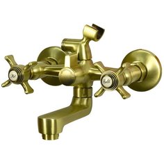 Смеситель для ванны с подключением душа Agger Retro-X A1721288 bronze двухрычажный