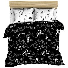 Постельное белье евростандарт Василиса Царская особа, бязь, 70 х 70 см, белый / черный