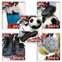 Альт Тетрадь Настоящий футбол 7-48-597, клетка, 48 л., белый/черный