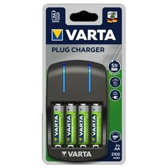 Зарядное устройство для аккумуляторов VARTA Plug Charger (57647) AA/AAA 4 слота + 4 AA 2100mAh