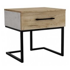 Тумбочка Loft; 50х50 см; дуб натуральный, черный муар R Home