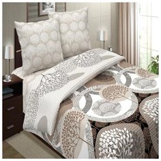 Комплект постельного белья "Pastel" поплин, 100% хлопок, пл. 118 гр./кв.м., "Макиато" размер 2.0 евро простыня Традиция