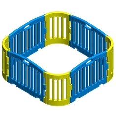 Манеж-ширма Leco-IT гп230252 125х125 см синий/желтый