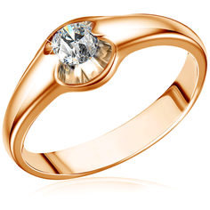 Бронницкий Ювелир Кольцо из красного золота 15319002, размер 17