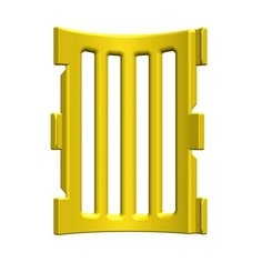 Панель модульного манежа усиленная угловая желтая, KisPis КисПис гп230304 Леко