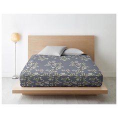 Простыня на резинке из поплина "Ночь Нежна"; Осеннее настроение; размер 200 х 200