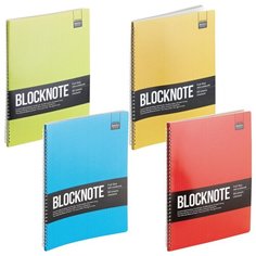 Бизнес-Блокнот Альт А4, 60 л, гребень, ламинированный картон, клетка, "ACTIVE BOOK", (4 вида) (3-60-483)