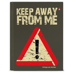 Альт Тетрадь Держи дистанцию 7-160-081/86, клетка, 160 л., коричневый/бежевый