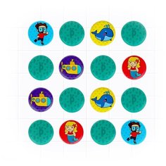 Стикеры для ванны Жирафики "Мемо-Водный мир", 6 см, 15 картинок, 30 шт (939835)