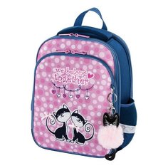 BRAUBERG Ранец Quadro "Friendly kittens" (229952), розовый/синий