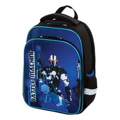 BRAUBERG Ранец Quadro Robot (229957), синий/черный