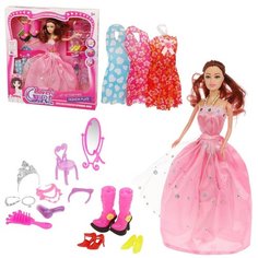 Кукла Наша Игрушка "Модница", 29 см, 15 предметов (9430C)