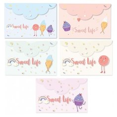 Папка-конверт на кнопке Attache Selection Sweet life, А5, 262*180 мм, 200 мкм, 5 шт (ПК-03)