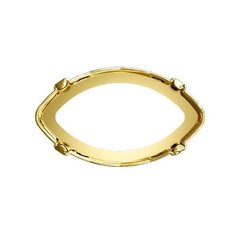 Оправа для страз Swarovski gold, 18*10,5 мм, металл, 2 шт, в пакете (4775/S)