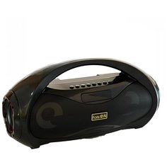Колонка портативная FaisON, KM-S2, Glowing eyes, пластик, Bluetooth, USB, FM, USB,TF, MIC IN, встроенный эквалайзер, подсветка, цвет: чёрный