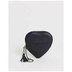 Женский Черный кошелек для монет в форме сердца Claudia Canova
