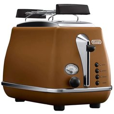 Тостер DeLonghi CTOV 2103.BW Icona Vintag, коричневый