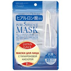 Japan Gals маска Pure 5 Essence с гиалуроновой кислотой, 7 шт.