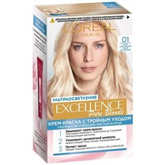 LOreal Paris Excellence стойкая крем-краска для волос, 01, Суперосветляющий русый натуральный