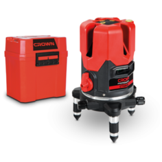 Лазерный уровень CROWN CT44023 BMC со штативом, красный