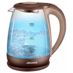 Чайник Аксинья КС-1040, бежевый/коричневый