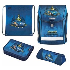 Herlitz Ранец New Midi Race Car с наполнением, синий