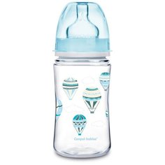 Canpol Babies Бутылочка антиколиковая с широким горлом PP EasyStart In the clouds, 240 мл, с 3 месяцев, голубой