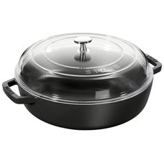 Сотейник Staub 12722623/12722606, 26 см, с крышкой, черный