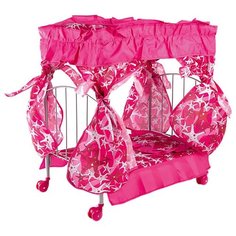 Buggy Boom Кроватка для кукол Loona (8891B) темно-розовый со звездами