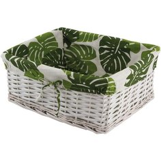 Корзина для хранения "Монстера", с текстильным вкладышем, прямоугольная Волшебная Страна