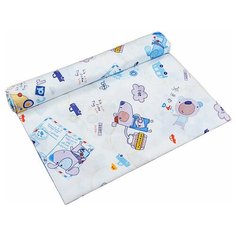 Пеленка ситцевая Amarobaby Emotion Почта голубой