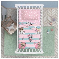 Постельное белье в кроватку "BabyRelax" перкаль, Малыши девочки; размер Ясли Традиция