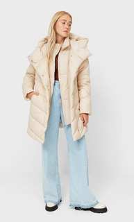 Stradivarius Стеганое Пальто С Двойным Воротником Multicolor M