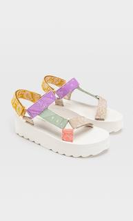 Stradivarius Разноцветные Босоножки На Платформе Комбинированный 37